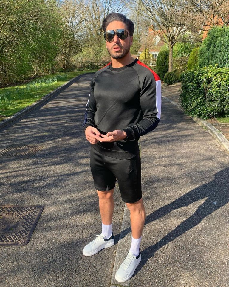  Towie's Mario Falcone urged fans to stay indoors while posing in Lycra