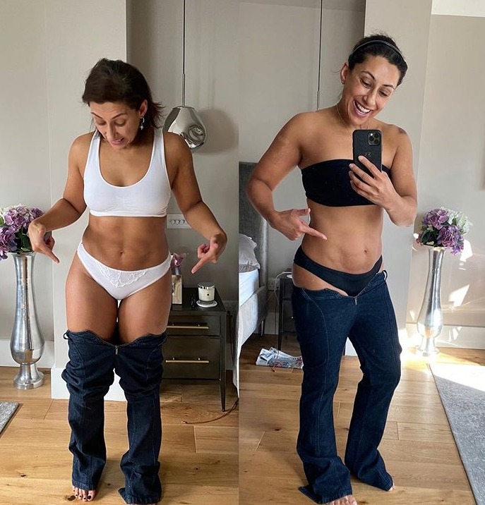  Saira Khan wowed fans with her weight loss as she tries to fit into skinny jeans ahead of her 50th birthday