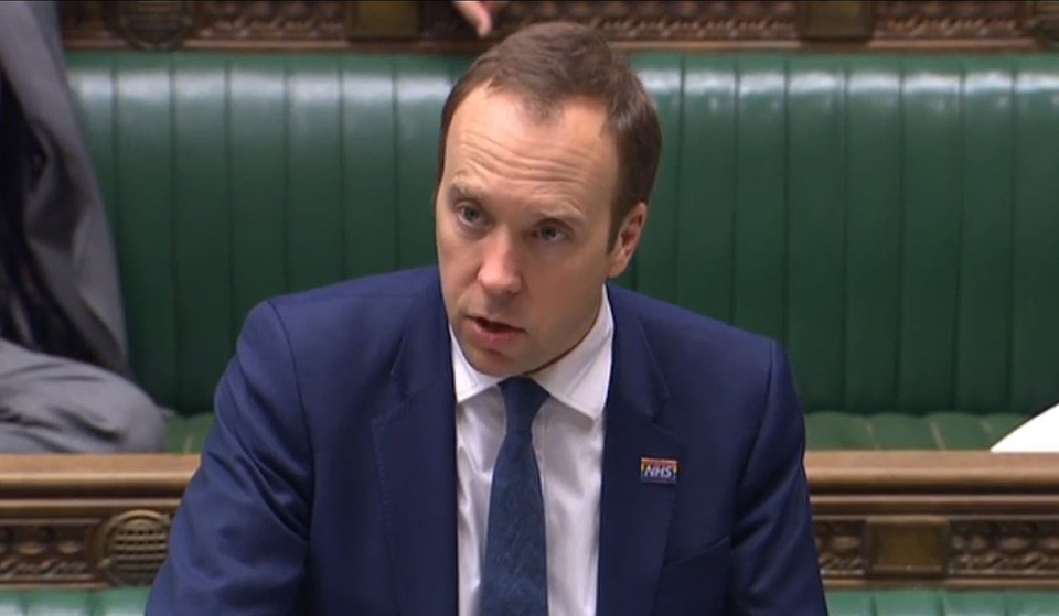  Health Secretary Matt Hancock speaking in the House of Commons in Westminster, London