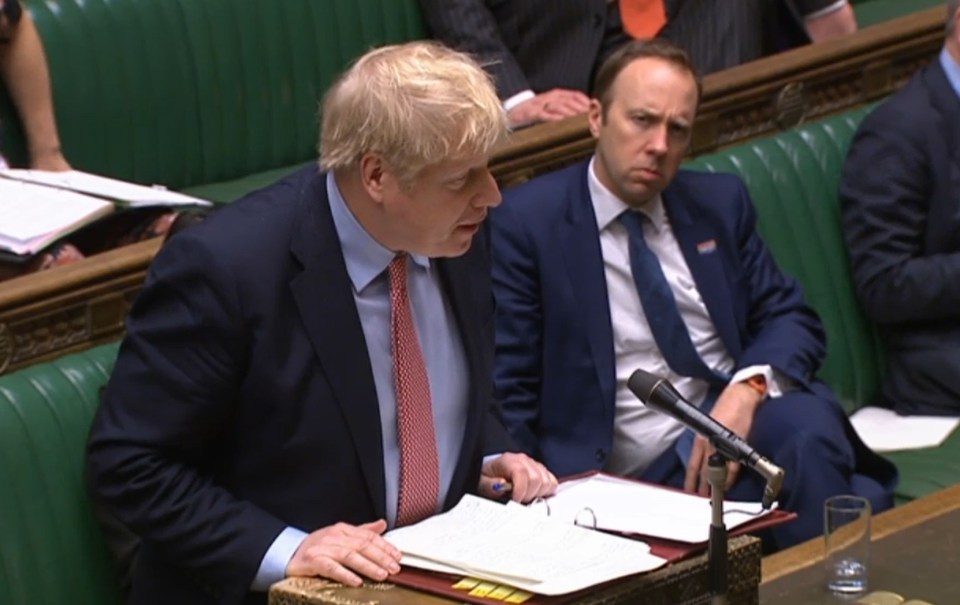  The PM taking Prime Minister's Questions in the Commons on Wednesday