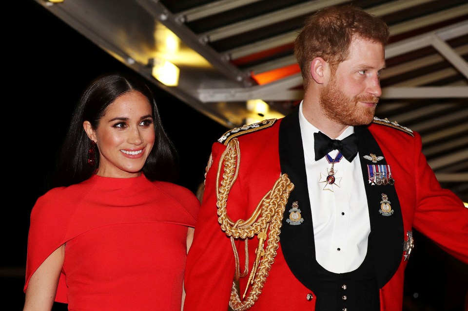 Prince Harry and his wife Meghan received a standing ovation at Royal Albert Hall