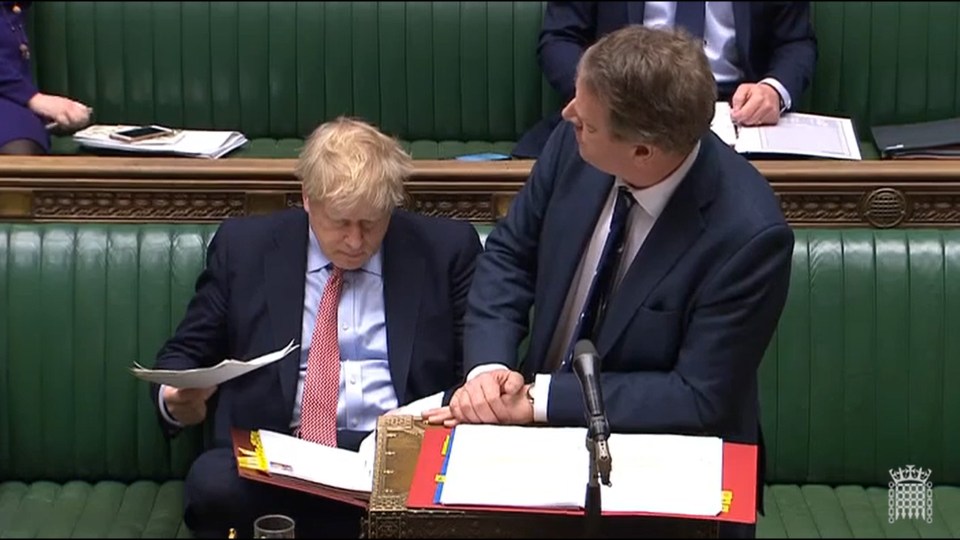  Scottish Secretary Alister Jack stood within two metres of Mr Johnson during PMQs on Wednesday