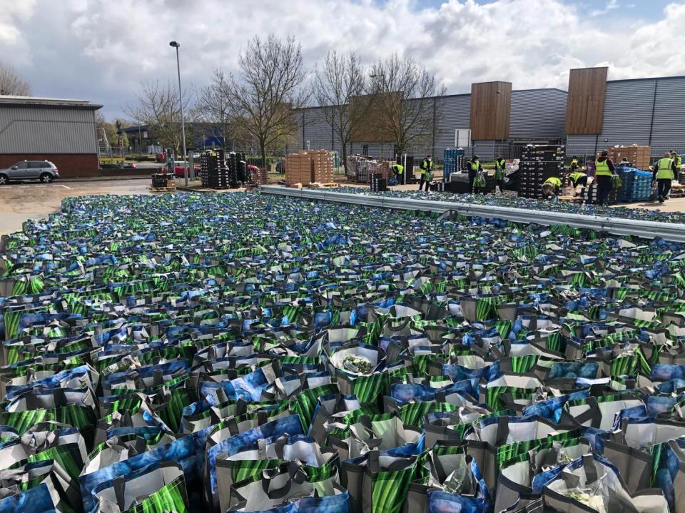  Lidl is making up thousands of bags of fresh fruit and vegetables to be delivered to doctors and nurses