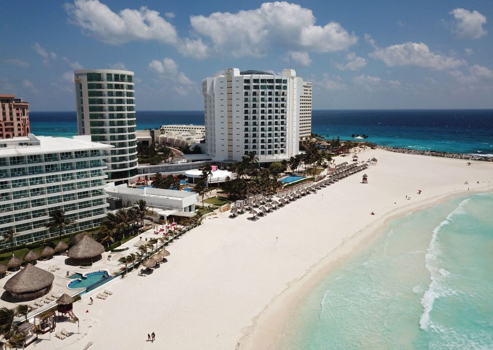 The usually-busy beaches in Mexico have been deserted due to the coronavirus pandemic