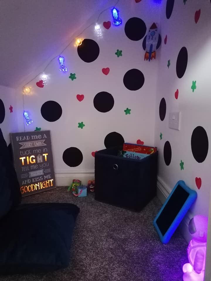 The bored mum gave it a makeover with paint and fairy lights