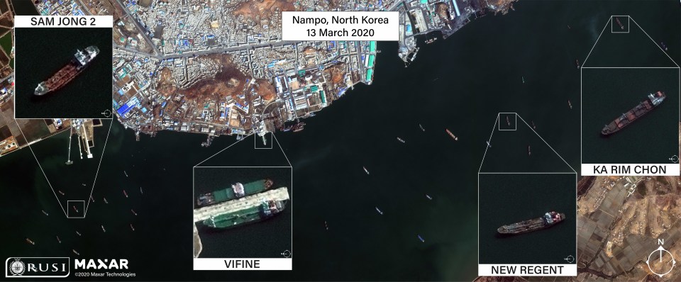  Smuggling ships anchored in Nampo amid the coronavirus outbreak