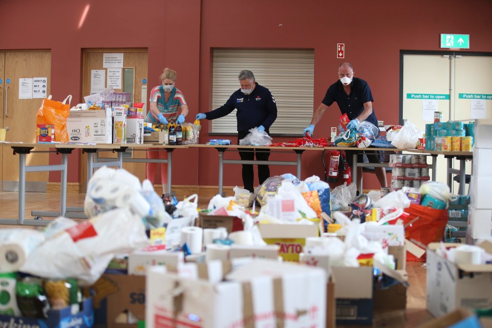  A food bank in south Belfast run by local sporting communities works to send supplies to the sick and elderly