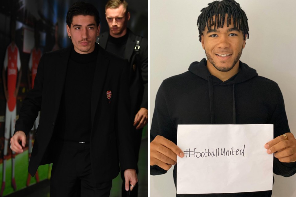 Stars including Bellerin and James have vowed to do their bit to fight coronavirus