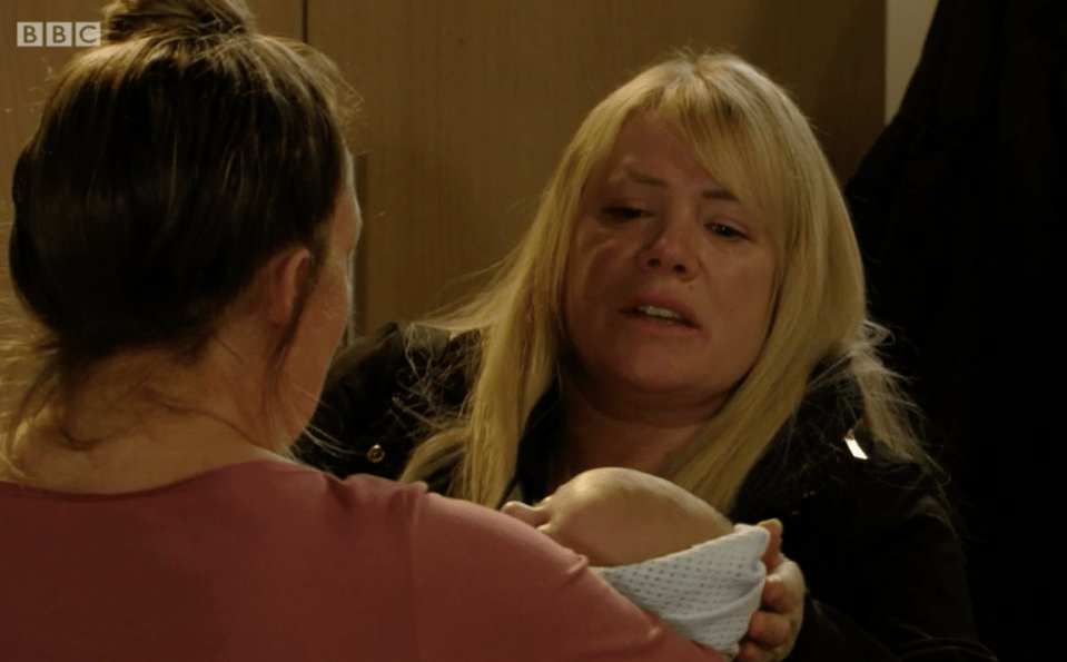  Sharon handed her baby over to Karen in an emotional cliffhanger