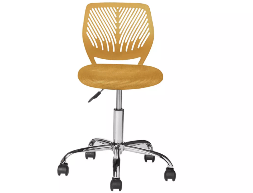 Argos is selling this yellow desk chair for £35