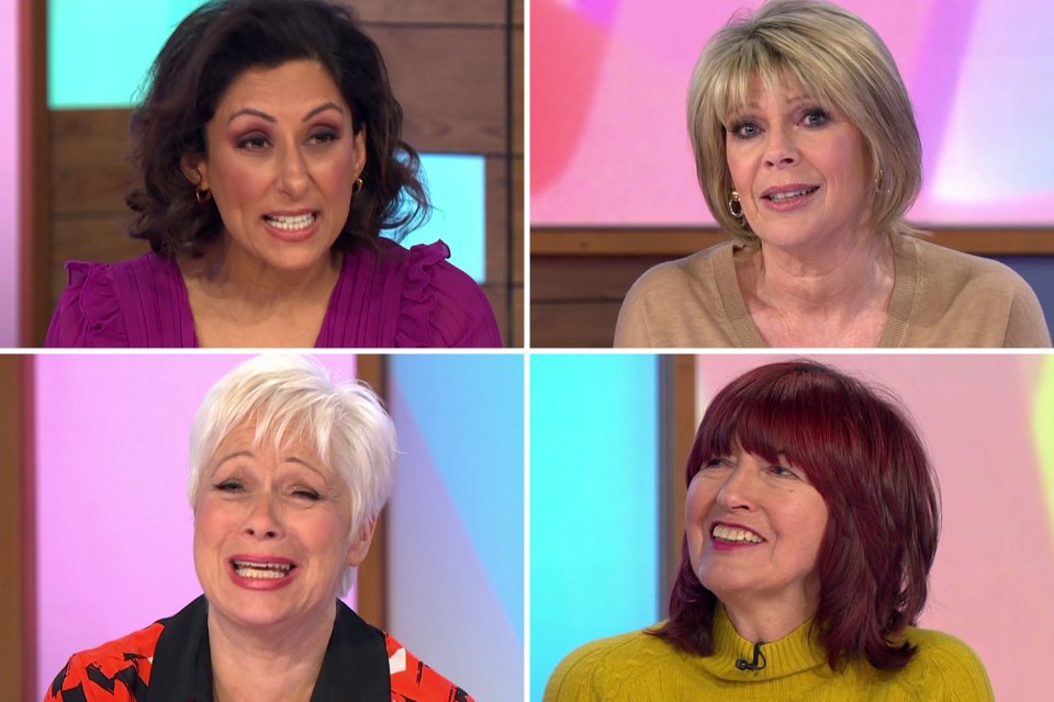  Loose Women stars (clockwise from left) Saira, Ruth, Janet and Denise revealed their beds