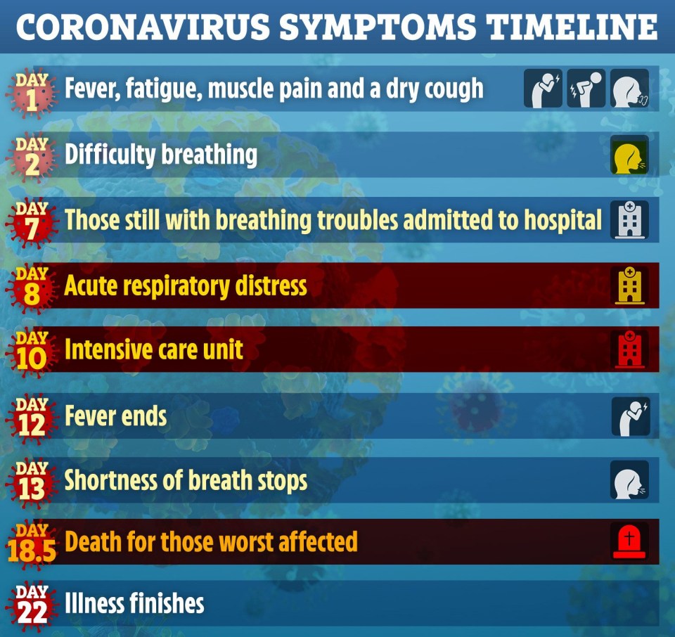 Scientists have produced a day-by-day breakdown of the typical Covid-19 symptoms