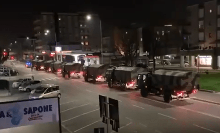 Military vehicles are now ferrying corpses to cities across northern Italy