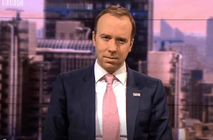 Health Secretary Matt Hancock was talking to the BBC's Andrew Marr