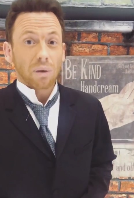  Be Kind was written on a Dancing on Ice prop