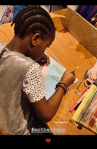  She also shared cute snaps of her kids making Mother's Day cards