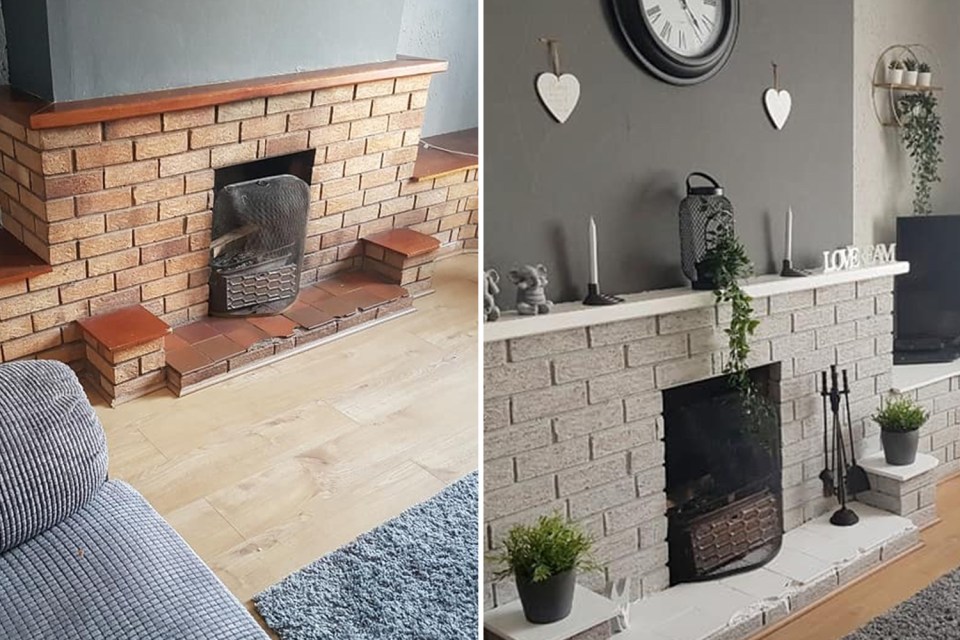 This fireplace transformation cost just £14 and completely changed the living room