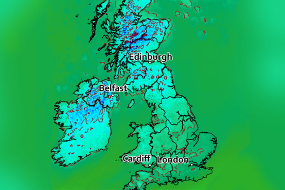  The country is in for a chilly night with temperatures down to -6