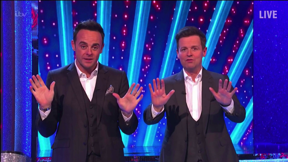  and Dec were forced to apologise tonight after a Saturday Night Takeaway contestant swore following a raunchy striptease