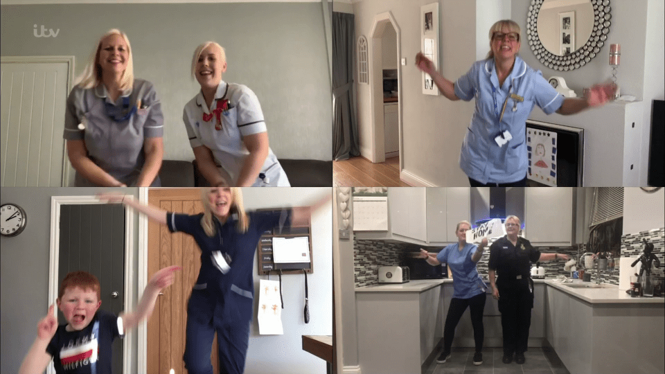  Viewers were left in tears at as NHS workers performed in video clips