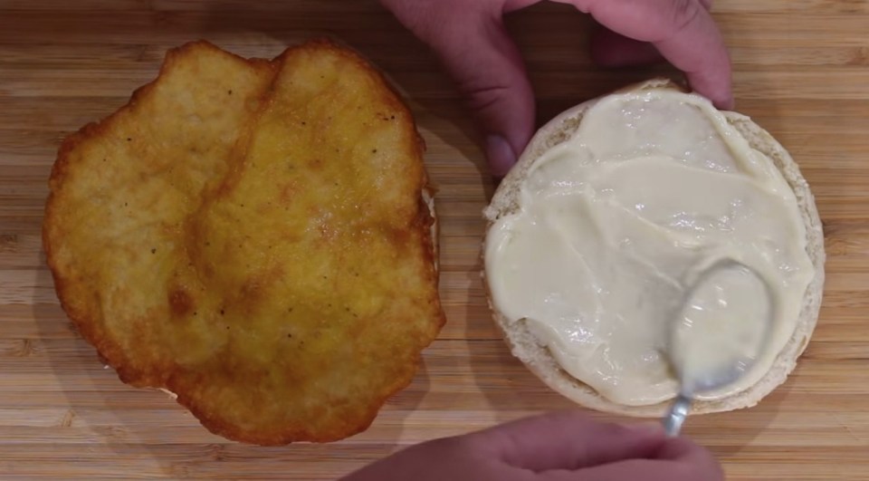 He adds mustard and onion powder to the mayo to give it the signature McDonald's flavour