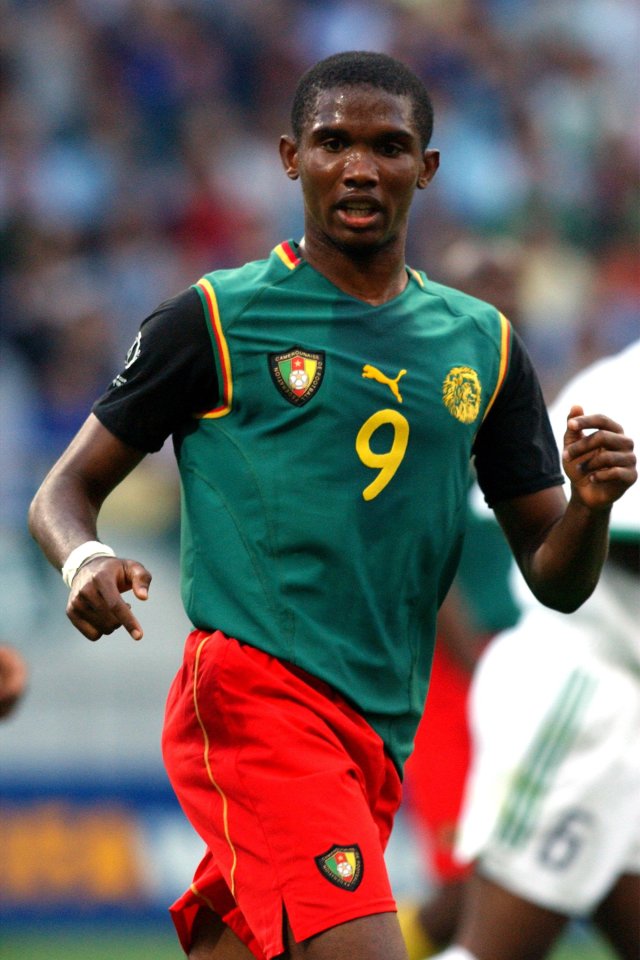  Cameroon went sleeveless for a spell in 2002 - with Eto'o resorting to an undershirt