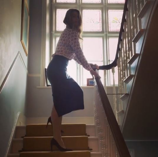  In another video, Piers captioned his wife walking up their stairs