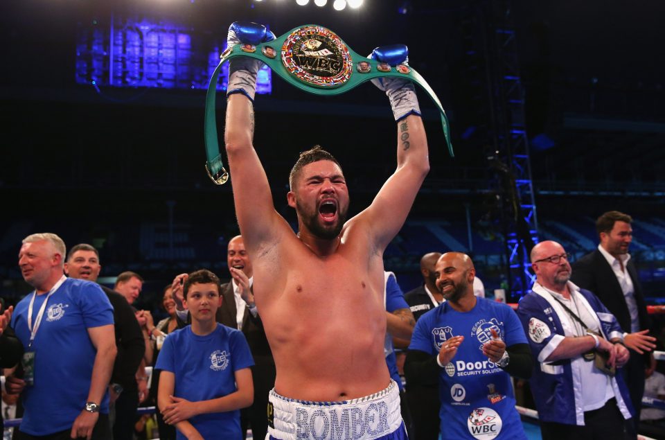  Tony Bellew stopped Illunga Makabu to win the WBC world cruiserweight belt at Goodison Park in 2016