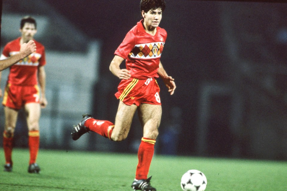  Belgium wore a diamond-patterned jersey in 1984