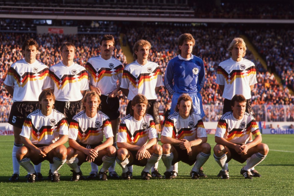  West Germany's kit in 1990 helped them win the World Cup