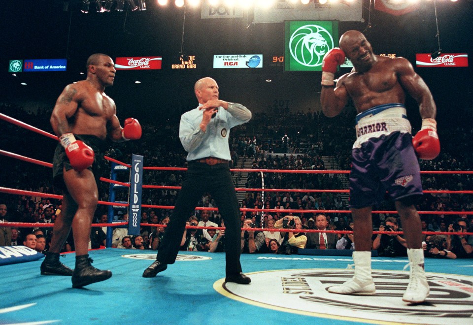  Mike Tyson was disqualified for biting Evander Holyfield