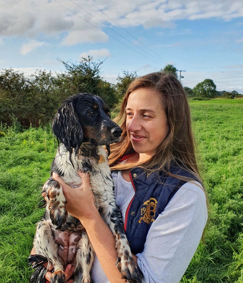  Lucie and her 18-month-old cocker spaniel Elsa