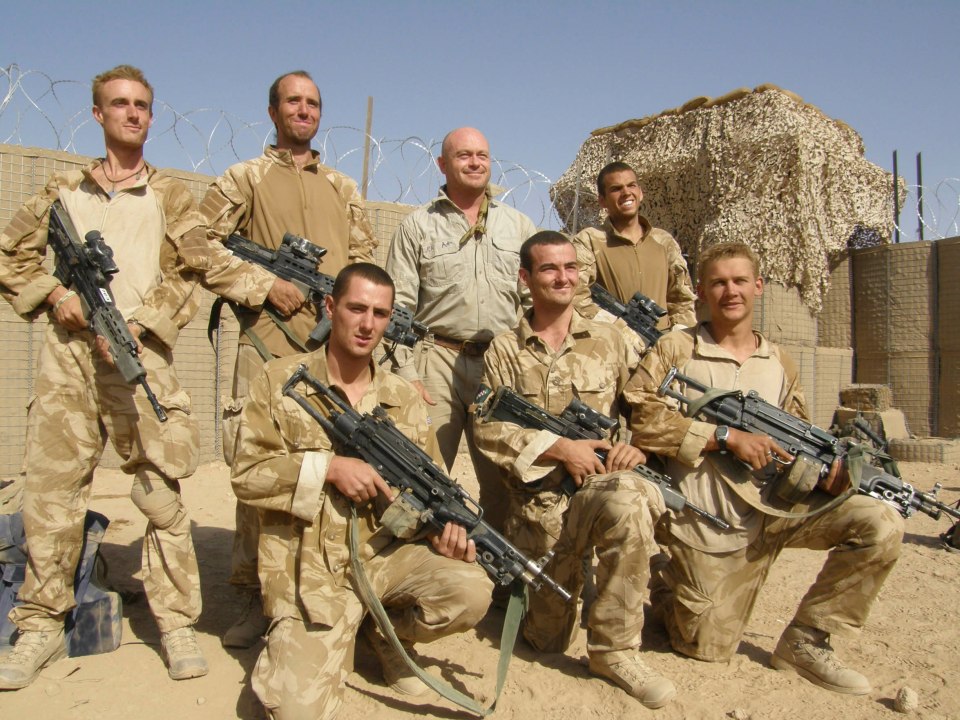 The telly hardman says NHS workers are just as brave as heroes like these British troops from his documentary series Return To Afghanistan