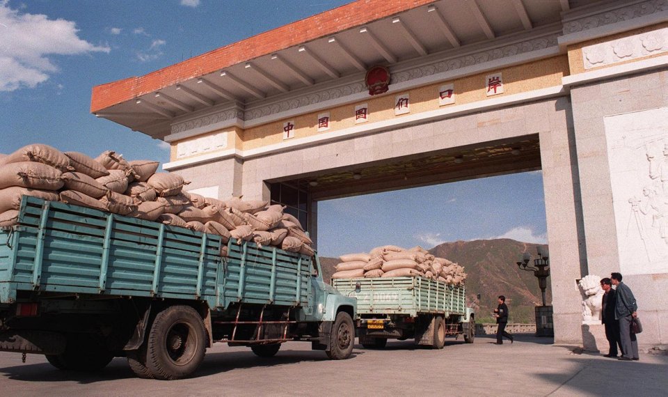 at the Chinese border to cross the Tumen River into the city of Namyang in North Korea