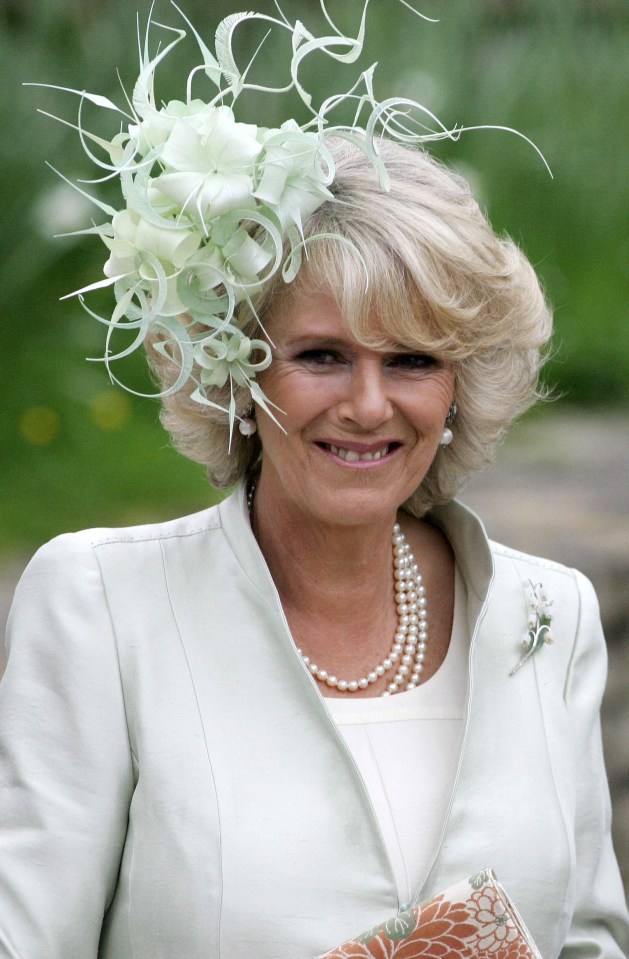 Camilla wore an outfit by Anna Valentine for her daughter's wedding, the same designer for her own wedding outfit