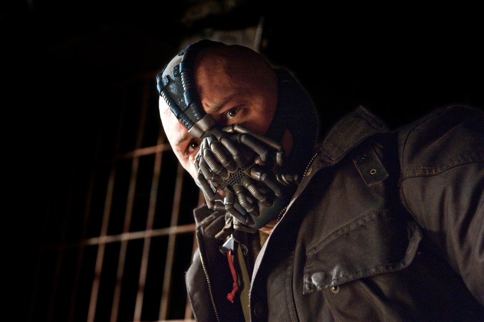  The actor donned similar gear for his role as Bane in the final part of Christopher Nolan's Batman trilogy