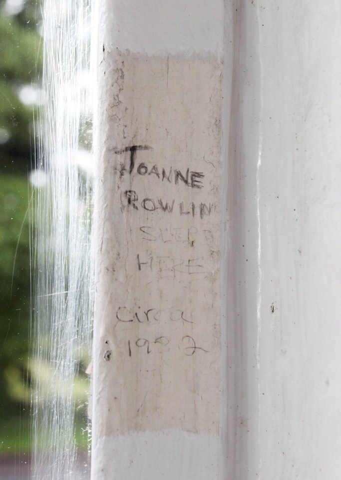  At 17, she wrote on the wall by her bedroom window, 'Joanne Rowling slept here, circa 1982'