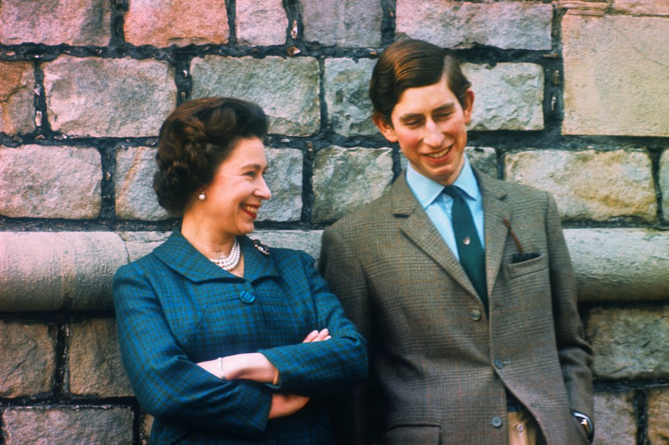  The Queen with son, Prince Charles.