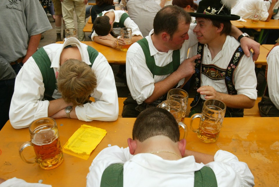  The rowdy festival is famous for its huge quantities of beer and long wooden tables