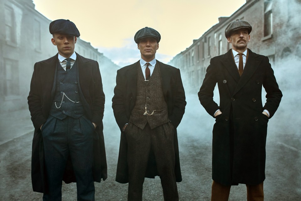  The hit series centres around Cillian Murphy’s character Tommy Shelby, middle, and Joe, left, played his younger brother John