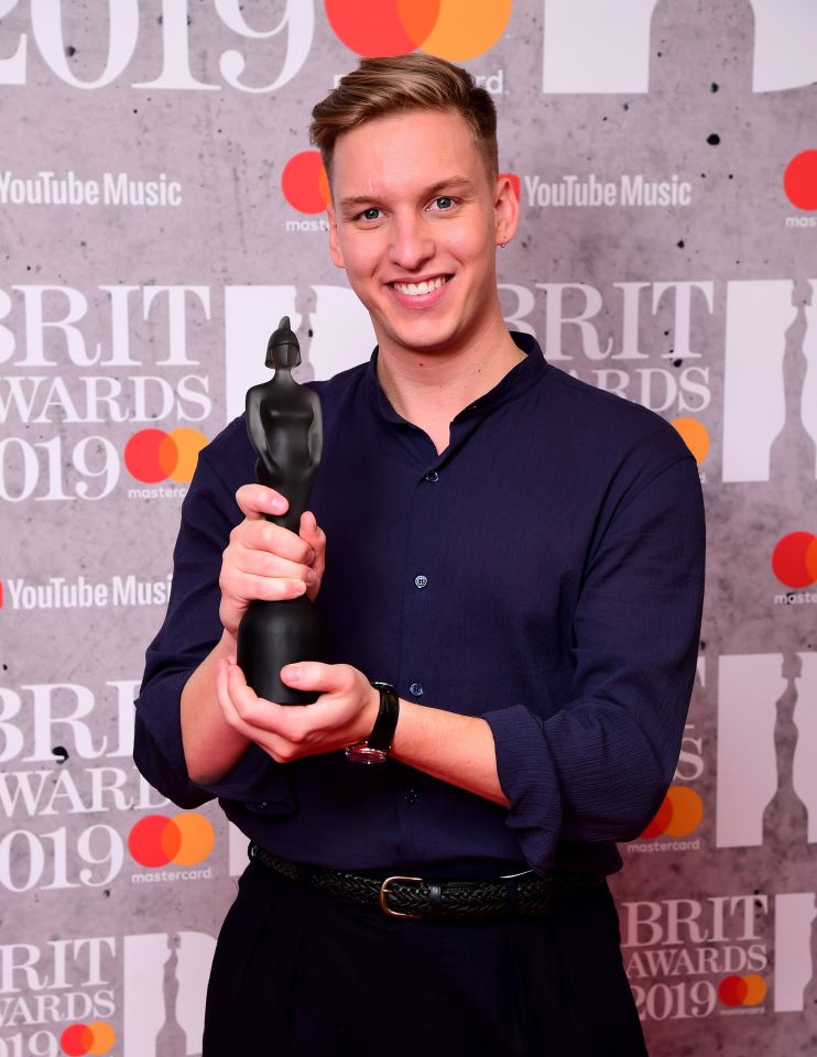 The singer won the British Male Solo Artist gong at the Brit Awards in 2019