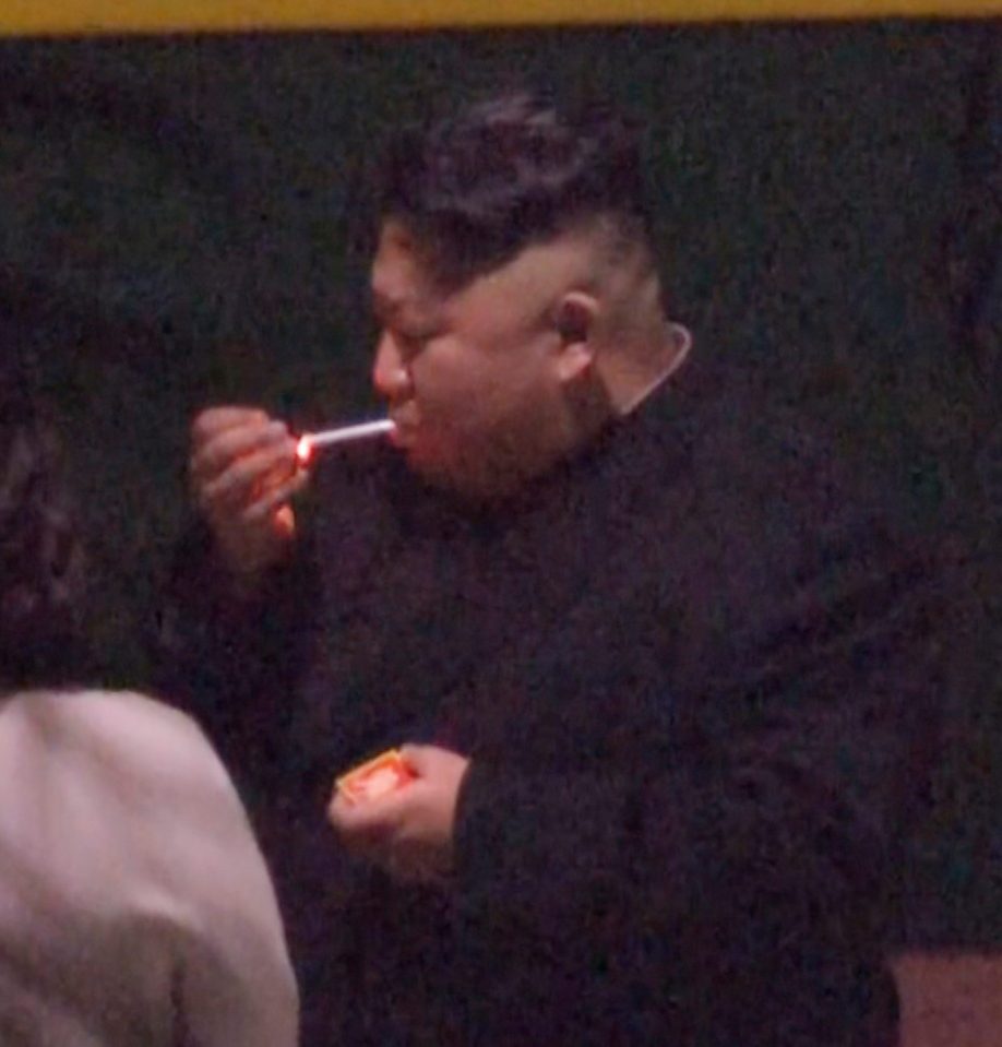  Kim Jong-un enjoys a cheeky cigarette break during his trip to China in April 2018.