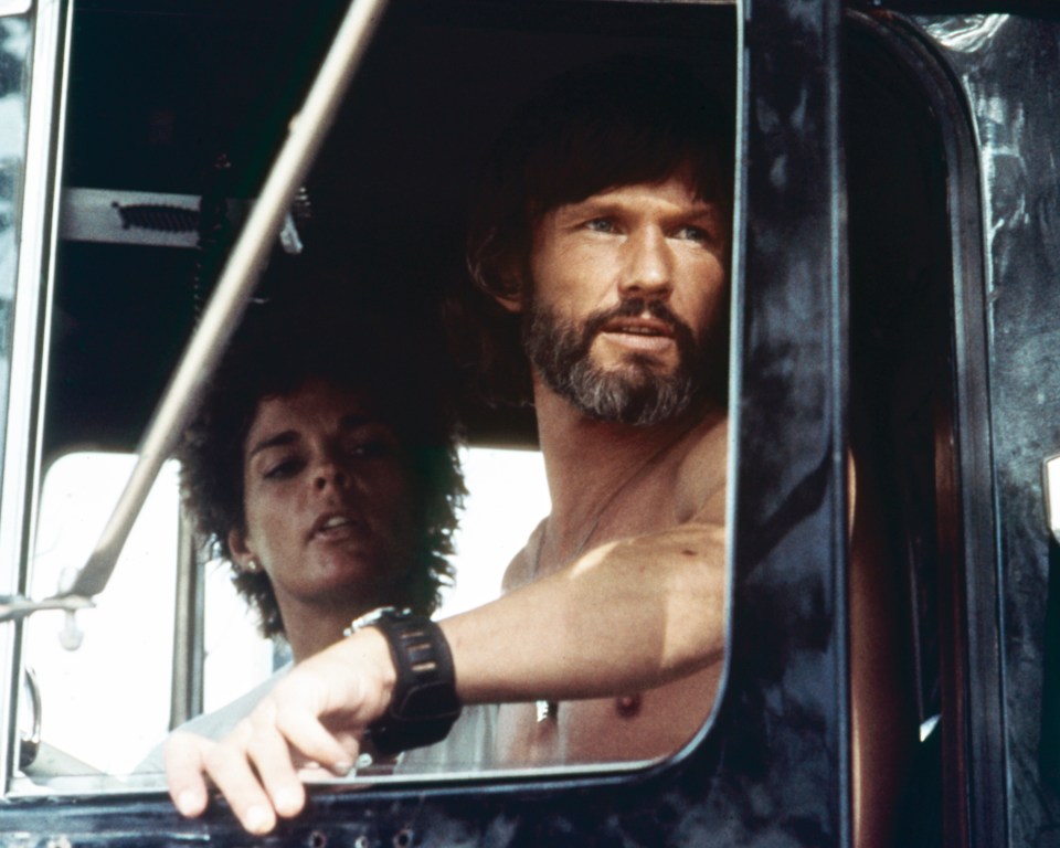 Kris Kristofferson with Ali MacGraw as in the trucking film 'Convoy'