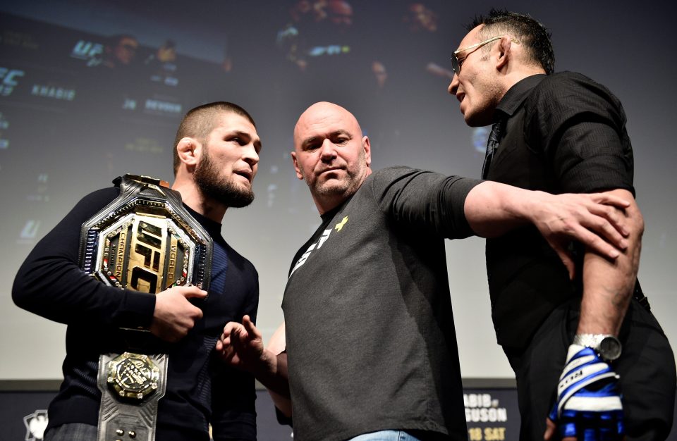  Khabib Nurmagomedov had been due to take on Tony Ferguson on April 18