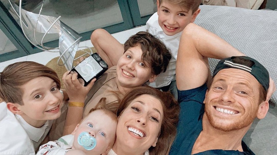  Joe Swash and Stacey with their son Rex, ten-months, Stacey's sons from previous relationships - Zachary, 11, and Leighton, seven, as well as Joe's son Harry, 12.