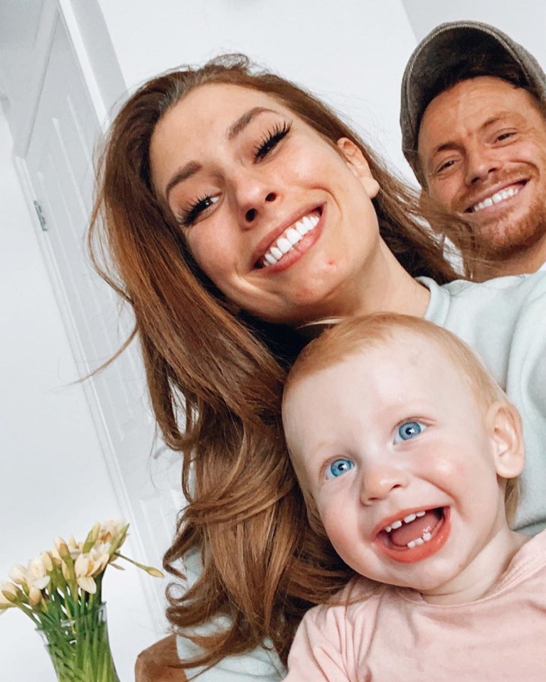 Stacey has been spending a lot of time in her yard during lockdown with 10-month-old Rex and partner Joe Swash, 38