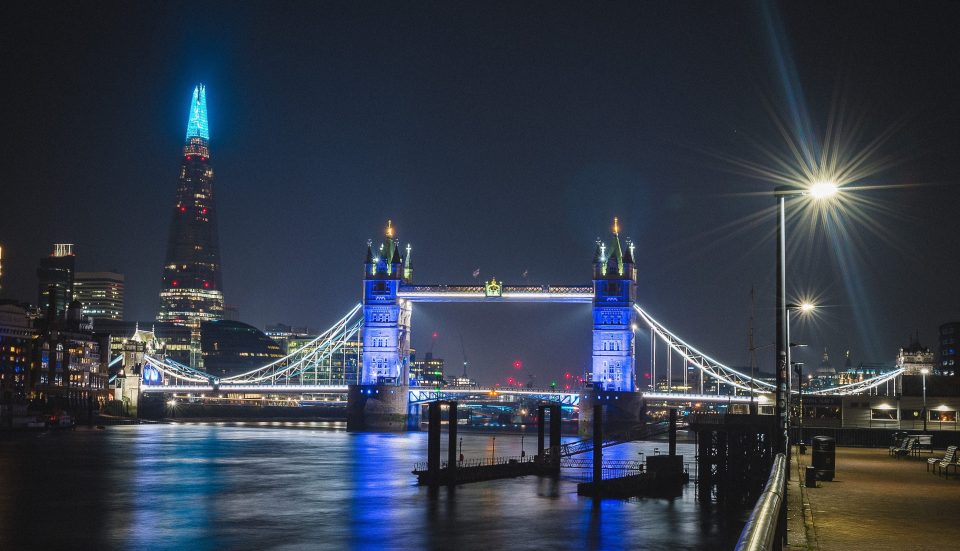  Tower Bridge turned blue to back our heroes