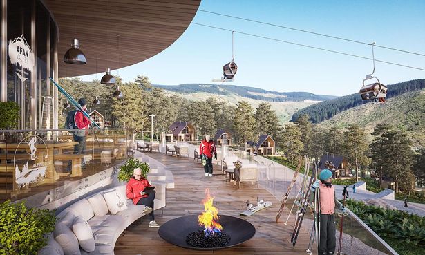  The plans reveal a huge ski slope as well as off-road biking and water sport facilities