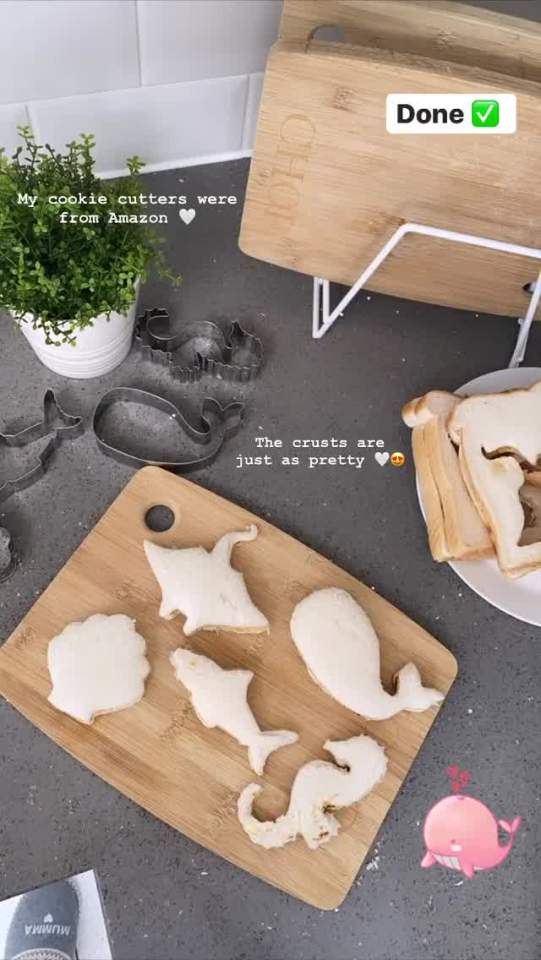  Stacey used cookie cutter shapes to make the kids sandwiches more interesting