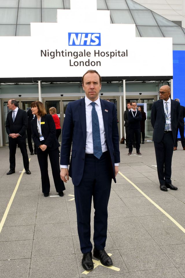  Hancock visited NHS Nightingale Hospital today